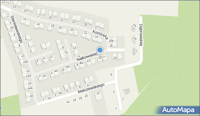 Borowiec, Nałkowskiej Zofii, 12, mapa Borowiec