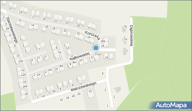 Borowiec, Nałkowskiej Zofii, 12A, mapa Borowiec