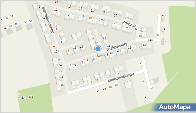 Borowiec, Nałkowskiej Zofii, 6A, mapa Borowiec