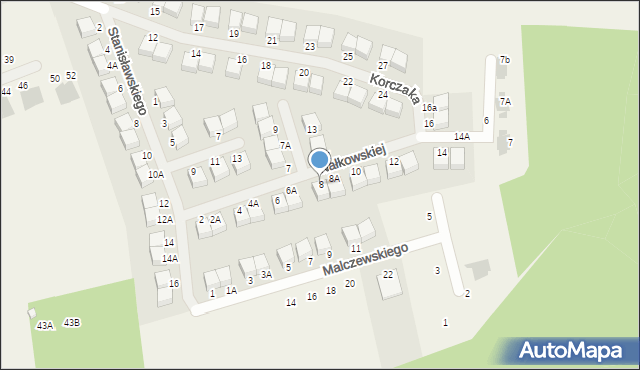 Borowiec, Nałkowskiej Zofii, 8, mapa Borowiec