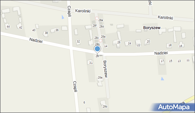 Boryszew, Nadziei, 29, mapa Boryszew