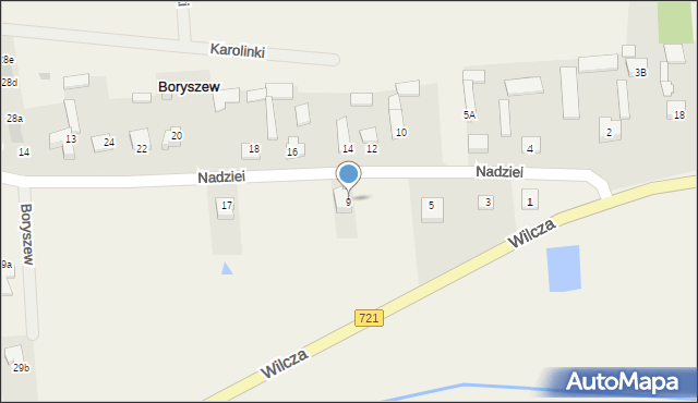 Boryszew, Nadziei, 9, mapa Boryszew