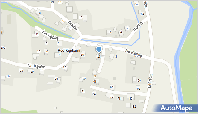 Brenna, Na Kępkę, 13, mapa Brenna