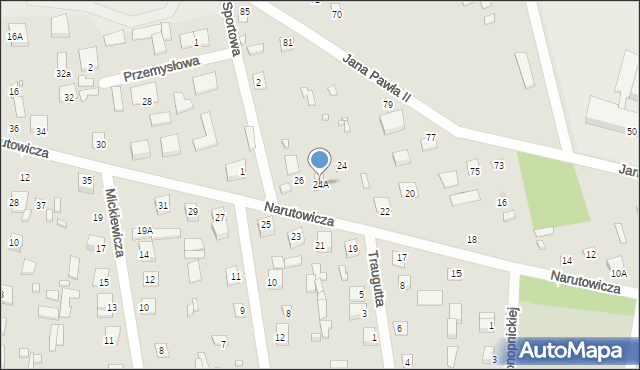 Brok, Narutowicza Gabriela, 24A, mapa Brok