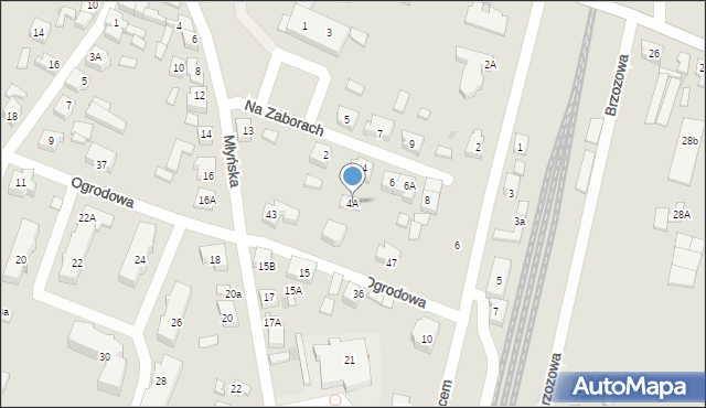 Brusy, Na Zaborach, 4A, mapa Brusy