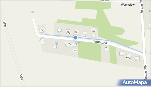 Brynica, Nad Rzeką, 77j, mapa Brynica