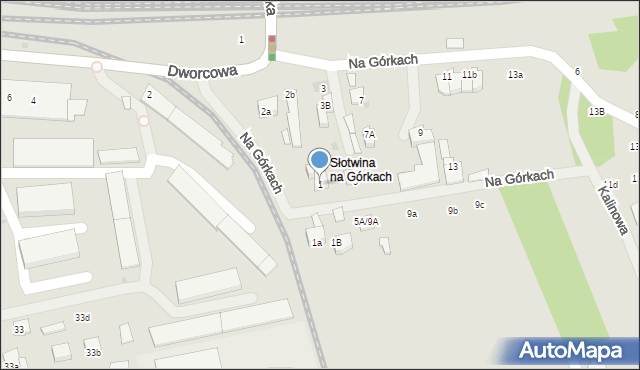 Brzesko, Na Górkach, 1, mapa Brzesko