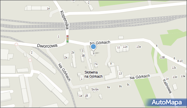 Brzesko, Na Górkach, 7, mapa Brzesko