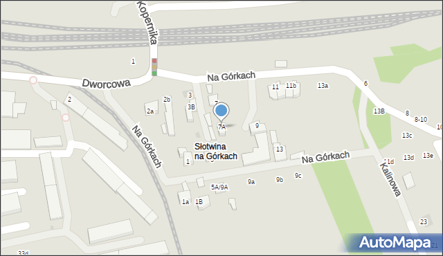 Brzesko, Na Górkach, 7A, mapa Brzesko