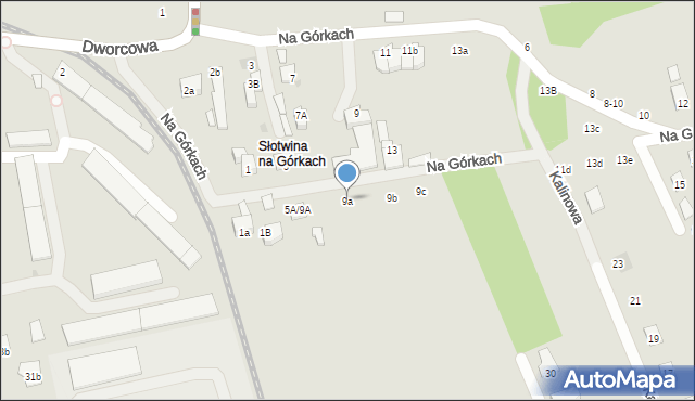 Brzesko, Na Górkach, 9a, mapa Brzesko