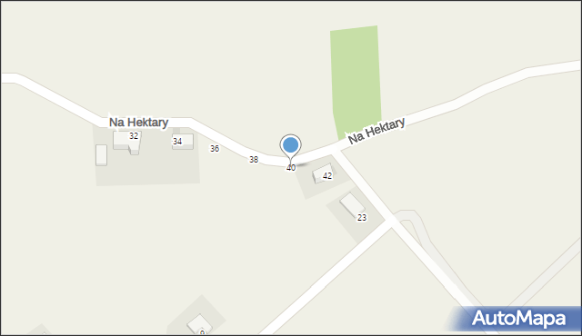 Brzoskwinia, Na Hektary, 40, mapa Brzoskwinia