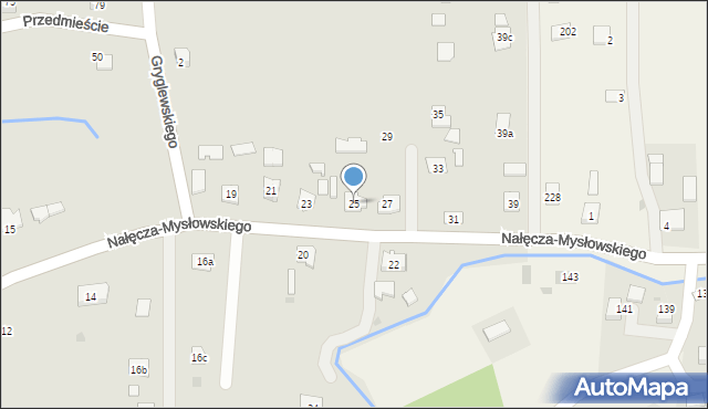 Brzostek, Nałęcza-Mysłowskiego Mariana, 25, mapa Brzostek