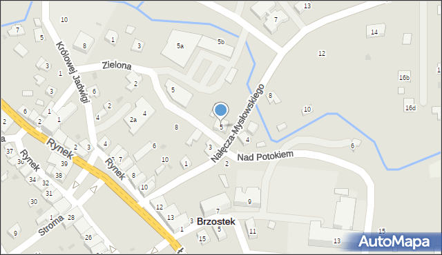 Brzostek, Nałęcza-Mysłowskiego Mariana, 5, mapa Brzostek