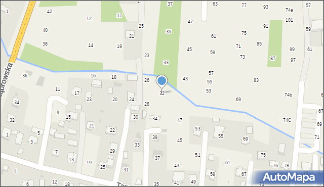 Brzozówka, Nadbrzeżna, 32, mapa Brzozówka