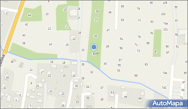 Brzozówka, Nadbrzeżna, 33, mapa Brzozówka