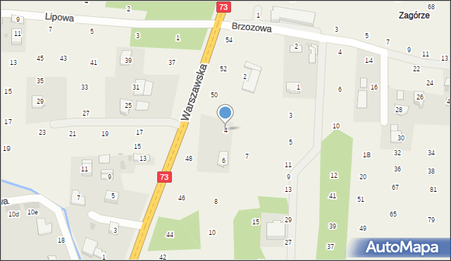 Brzozówka, Nadbrzeżna, 4, mapa Brzozówka