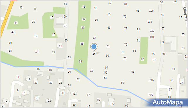 Brzozówka, Nadbrzeżna, 45, mapa Brzozówka