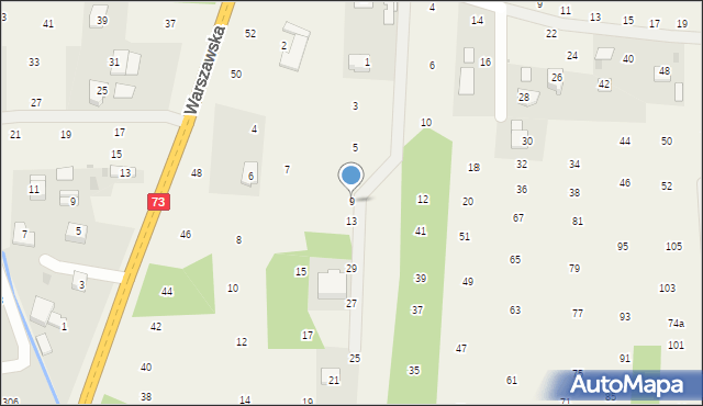 Brzozówka, Nadbrzeżna, 9, mapa Brzozówka