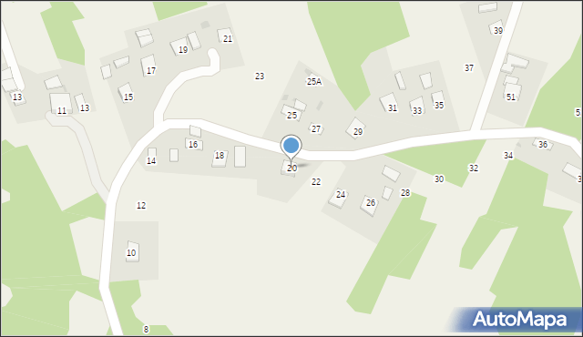 Bucze, Na Podlesiu, 20, mapa Bucze