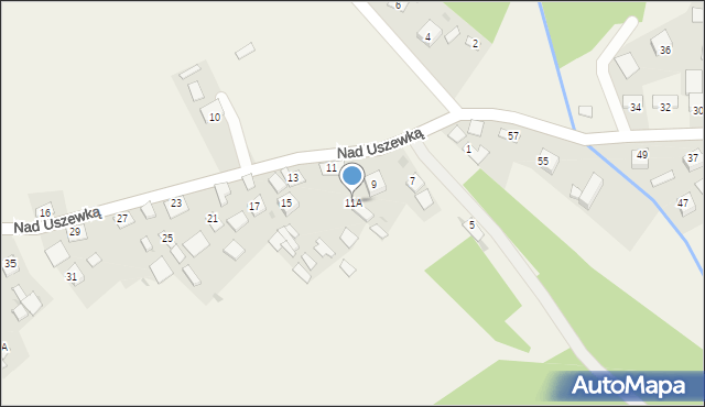 Bucze, Nad Uszewką, 11A, mapa Bucze