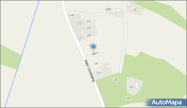 Bucze, Nad Uszewką, 129, mapa Bucze