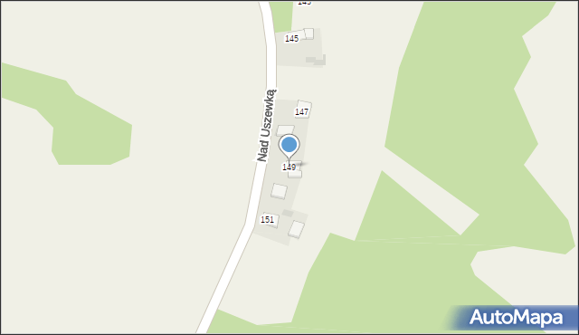 Bucze, Nad Uszewką, 149, mapa Bucze
