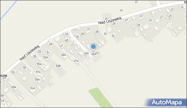 Bucze, Nad Uszewką, 41A, mapa Bucze