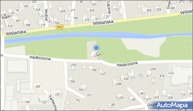 Buczkowice, Nadbrzeżna, 1248, mapa Buczkowice