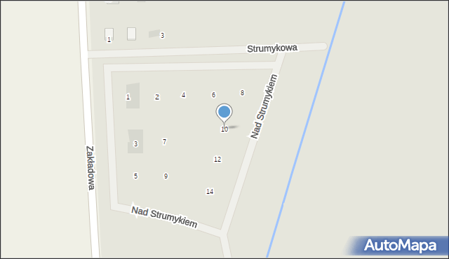 Buk, Nad Strumykiem, 10, mapa Buk