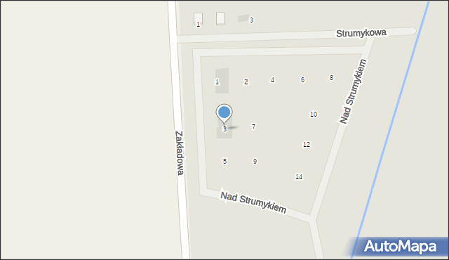 Buk, Nad Strumykiem, 3, mapa Buk