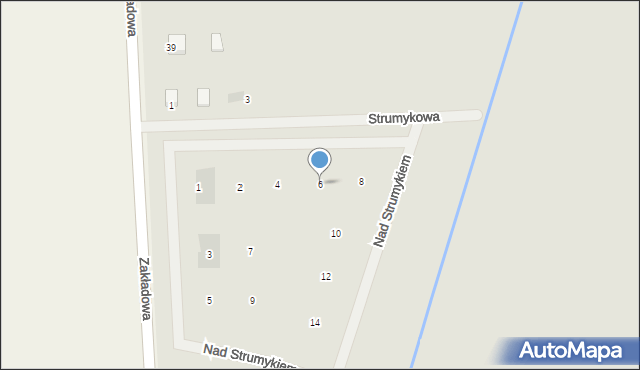 Buk, Nad Strumykiem, 6, mapa Buk