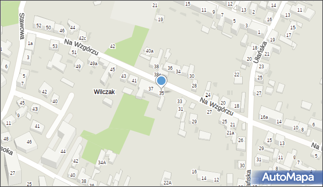 Bydgoszcz, Na Wzgórzu, 35, mapa Bydgoszczy