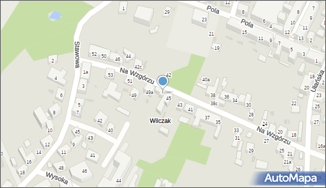 Bydgoszcz, Na Wzgórzu, 47, mapa Bydgoszczy