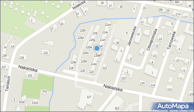 Bydgoszcz, Nakielska, 224d, mapa Bydgoszczy