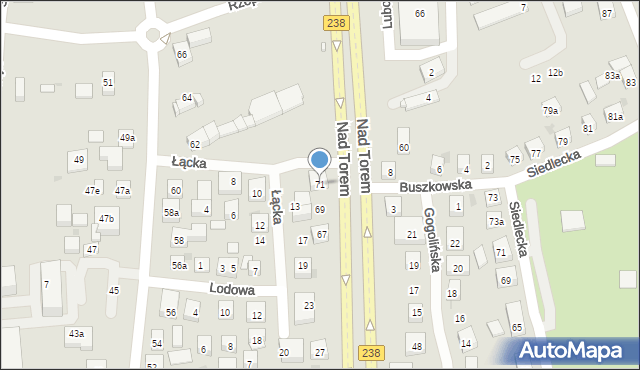 Bydgoszcz, Nad Torem, 71, mapa Bydgoszczy