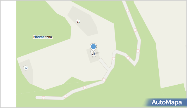 Bystra, Nadmeszna, 13, mapa Bystra