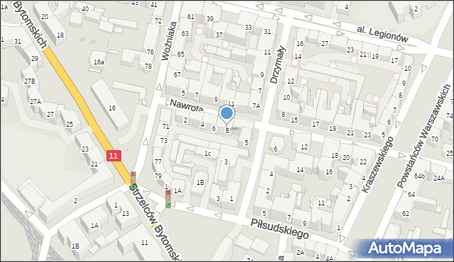 Bytom, Nawrota Franciszka, ks., 8, mapa Bytomia