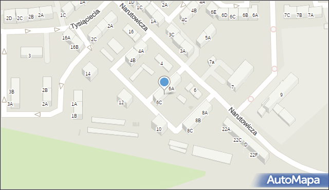 Bytom, Narutowicza Gabriela, 6B, mapa Bytomia