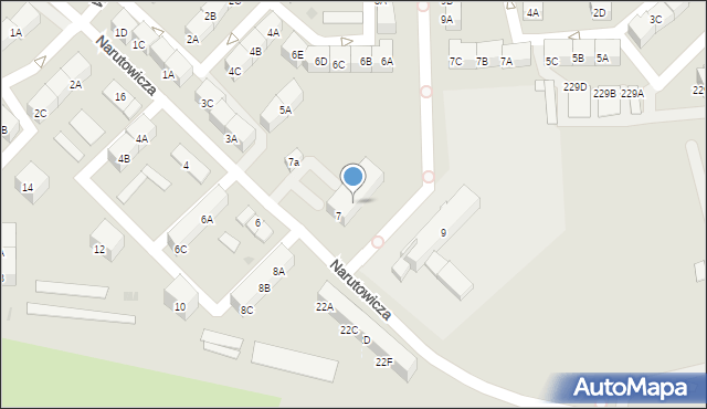 Bytom, Narutowicza Gabriela, 7/9, mapa Bytomia