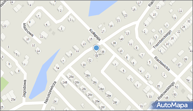 Bytów, Naruszewicza Adama, 34, mapa Bytów