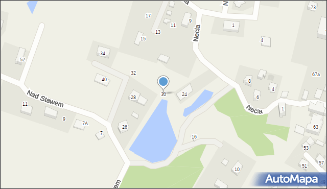 Chmielno, Nad Stawem, 30, mapa Chmielno