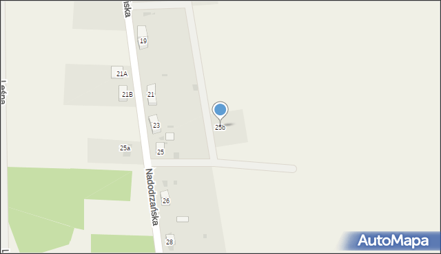 Chobienia, Nadodrzańska, 25b, mapa Chobienia