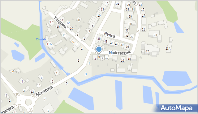 Chodel, Nadrzeczna, 6, mapa Chodel