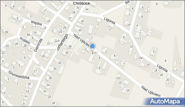 Chróścice, Nad Ujściem, 4, mapa Chróścice