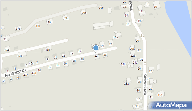 Chrzanów, Na Wzgórzu, 22, mapa Chrzanów