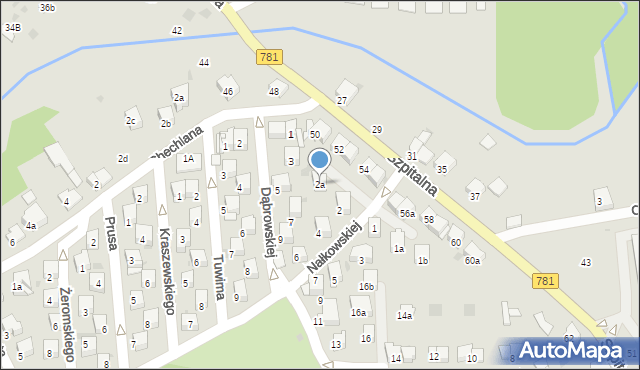 Chrzanów, Nałkowskiej Zofii, 2a, mapa Chrzanów