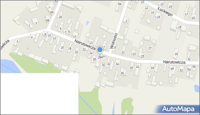 Chrzanowice, Narutowicza Gabriela, 28A, mapa Chrzanowice