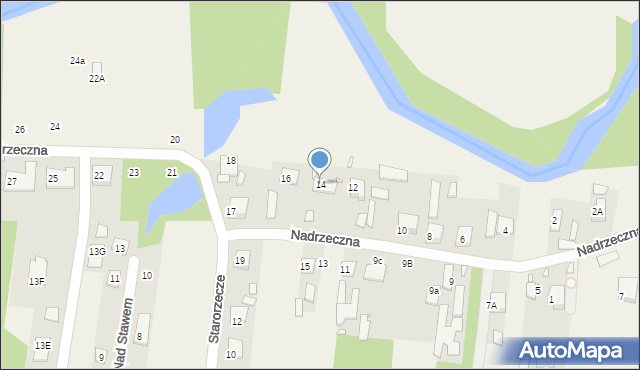 Chylice, Nadrzeczna, 14, mapa Chylice