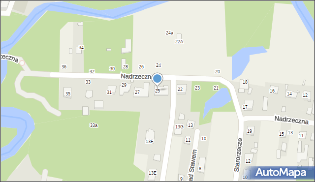 Chylice, Nadrzeczna, 25, mapa Chylice