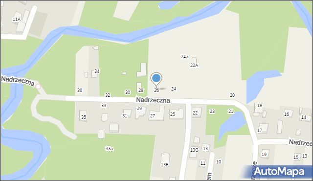 Chylice, Nadrzeczna, 26, mapa Chylice